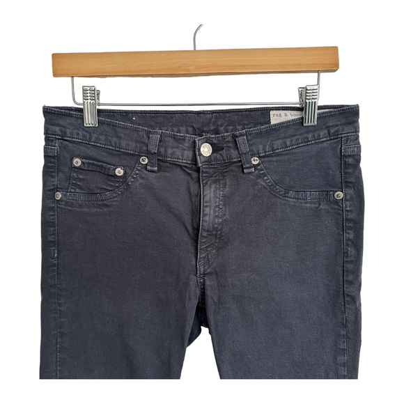 Rag and Bone Jean Legging Distressed Charcoal Skinny Jean Size 30 - Picture 9 of 13